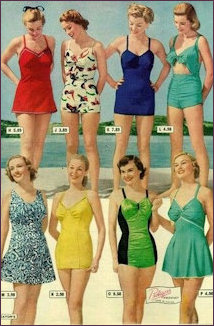 On the cusp 1930-1940 swimwear