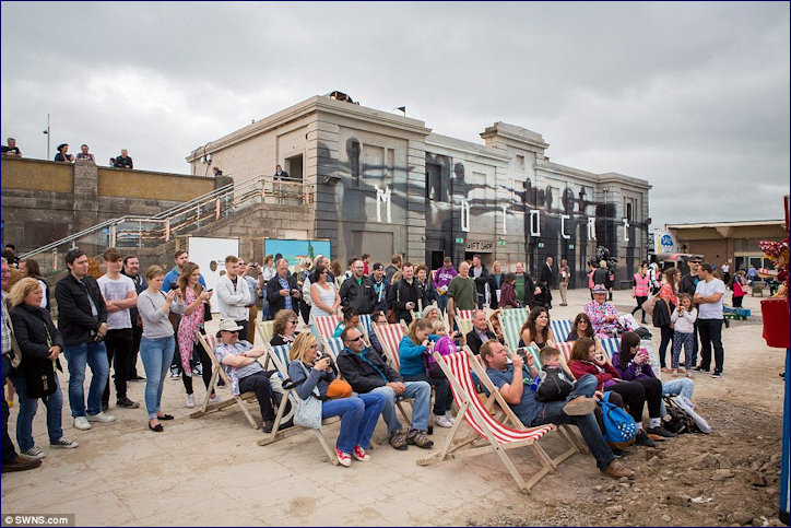 Deckchairs at the ready in Weston Super Mare