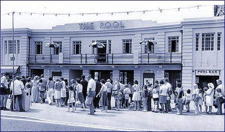 Crowds outside the entrance