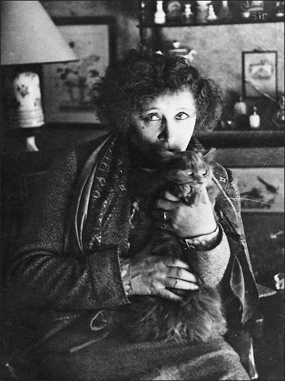 Author Collette with cat