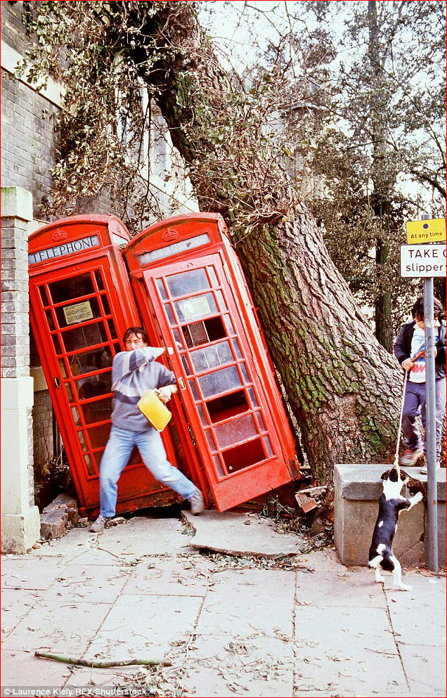 Rekephone Kiosks overturned by unexpected storm strength