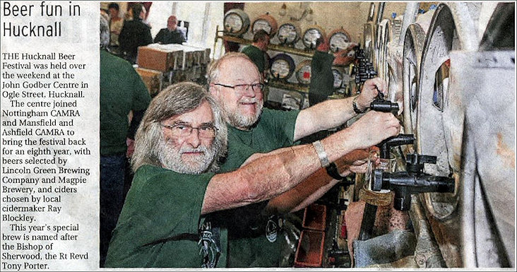 Andrew and Ray Blockley Hucknall Beer Festival 2018