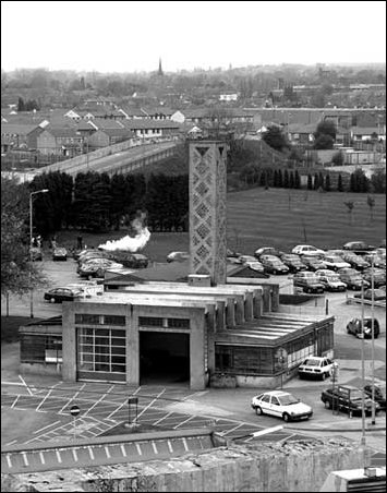 Aeriel shot of the Fire Station