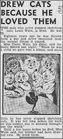 Louis Wain Obituary