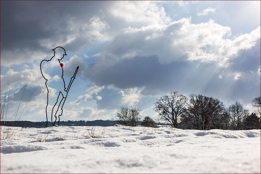 Remembrance Silhouette Soldier in the Snow
