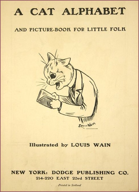 Frontispiece of the Cat Akphabet by Louis Wain