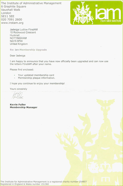 IAM Fellowship awarded 2009