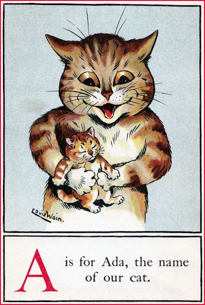 Louis Wain Letter A
