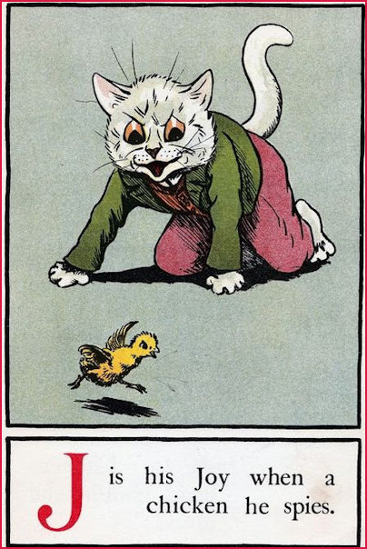 Louis Wain Letter J