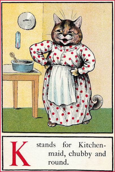 Louis Wain Letter K