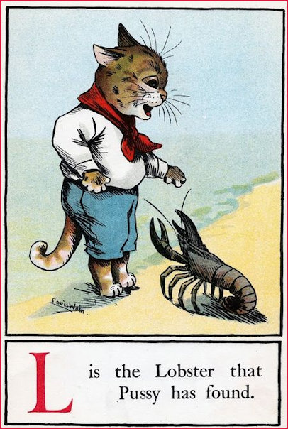 Louis Wain Letter L
