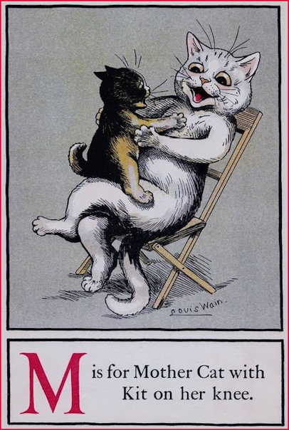 Louis Wain Letter M