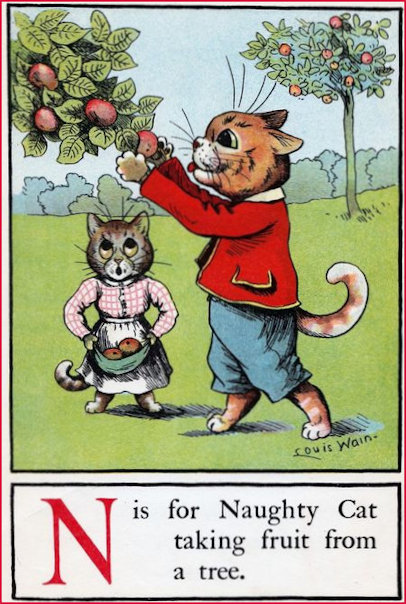 Louis Wain Letter N