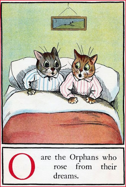 Louis Wain Letter O