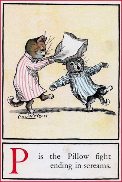 Louis Wain Letter P