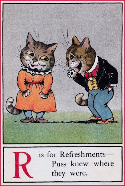 Louis Wain Letter R