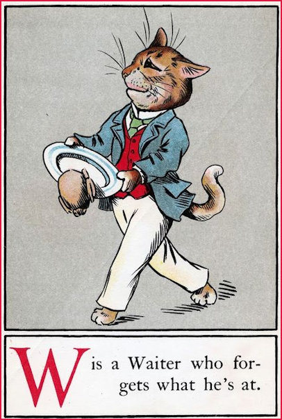 Louis Wain Letter W