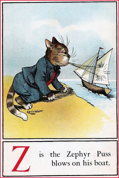 Louis Wain Letter Z