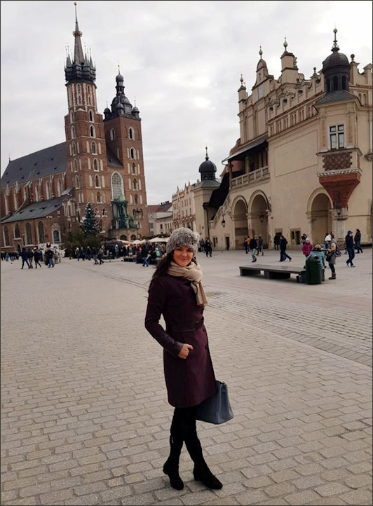 Aga home for Christmas in Krakow December 2017