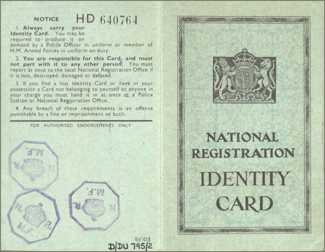 National Registration card