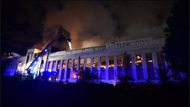 Littlewoods ablaze