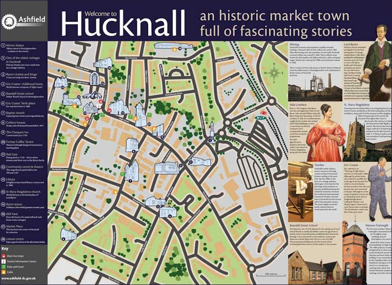 Ashfield District Council Hucknall tourism panel