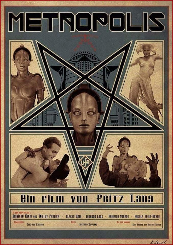 Metropolis poster using Star of David