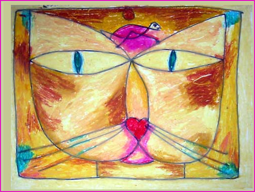 Cat and Bird by Paul Klee