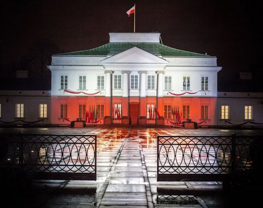 The Presidential Palace and the Belvedere Palace in Warsaw