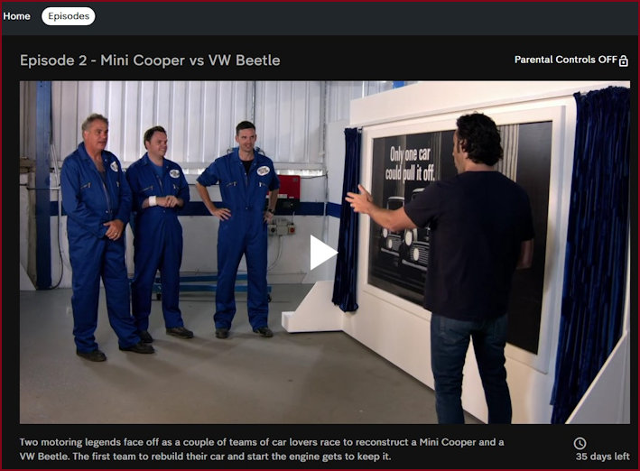 The Blue Team who will be rebuilding the Classic Mini