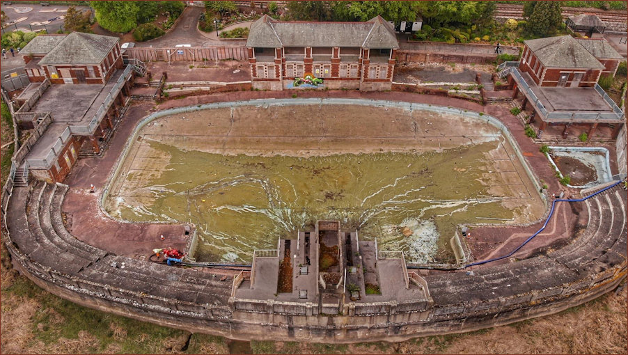 Complete footprint and outbuildings of Grange Lido