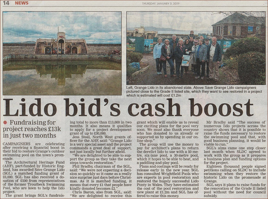 Westmoreland Gazette wrote up  January 2019