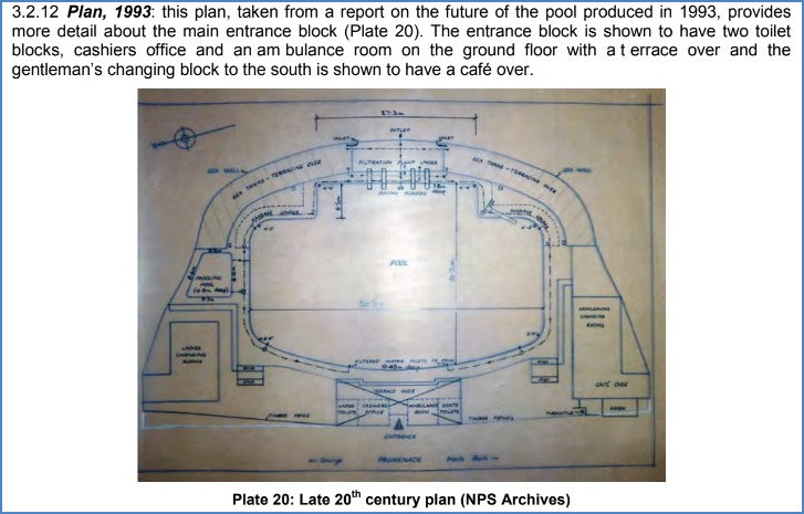 Ground Plan of the Lido area detailing the prominent mushroom shape