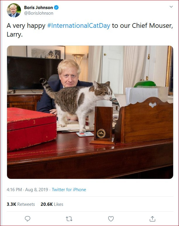 Bojo tweets about Larry