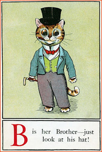 The Letter B Louis Wain Cat
