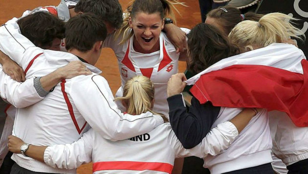 Winning Fed Cup Team 2014  Poland versus Sweden