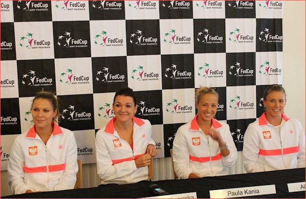 Press Conference Fed Cup Team 2014 Poland versus Sweden