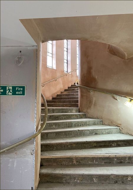 Stripped stairwell