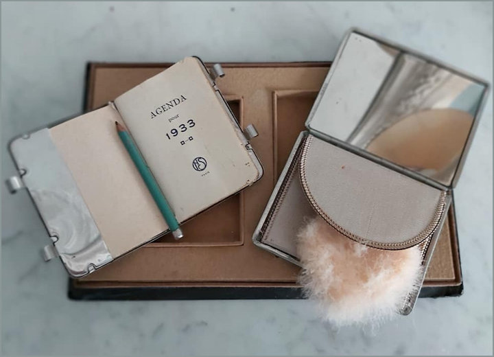 1933 Norebook Diary and Powder Puff