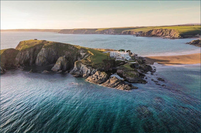 Burgh Island from an unusual aeriel aspect