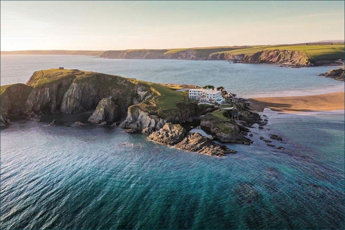 Burgh Island from an unusual aeriel aspect