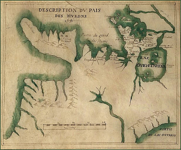 Map of Huron Country 1631–51