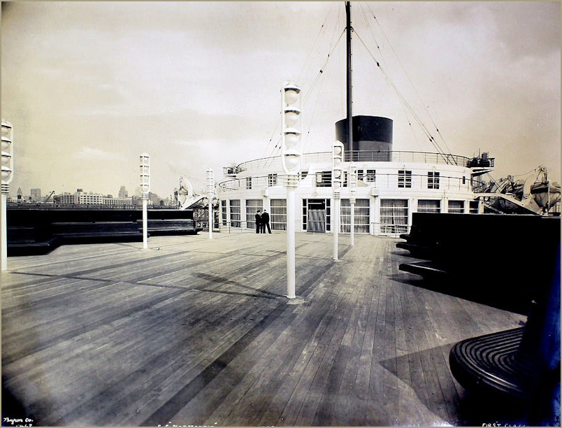 The First Class terrace  on the Normandie