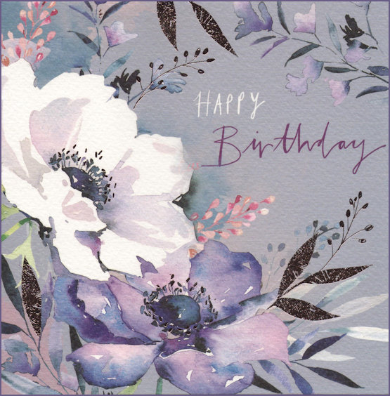 Anemone Birthday Card