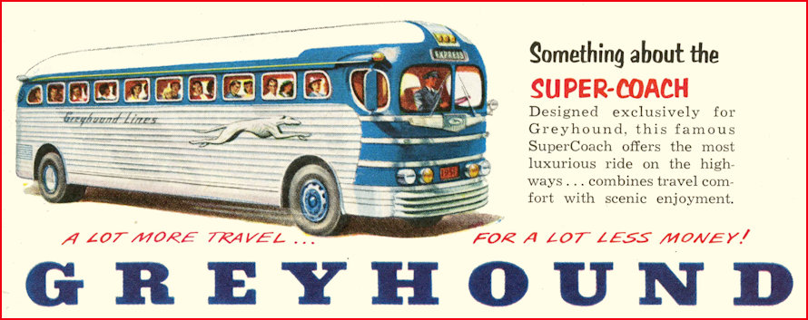 Greyhound Travel Logo and advertisement