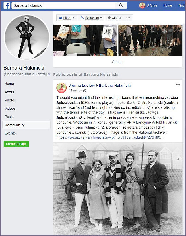 Fb entry on BH page