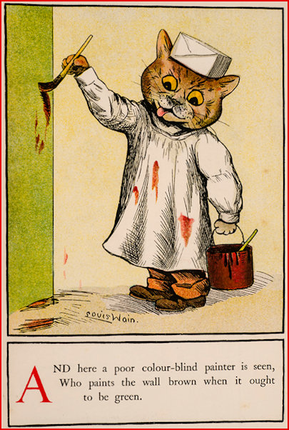 Alternative Letter A Louis Wain Alphabet