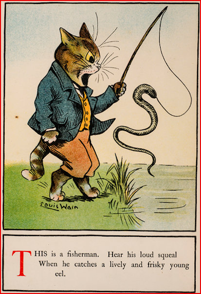 Alternative Letter T Louis Wain Alphabet