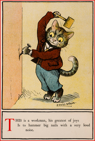 Alternative Letter T Louis Wain Alphabet