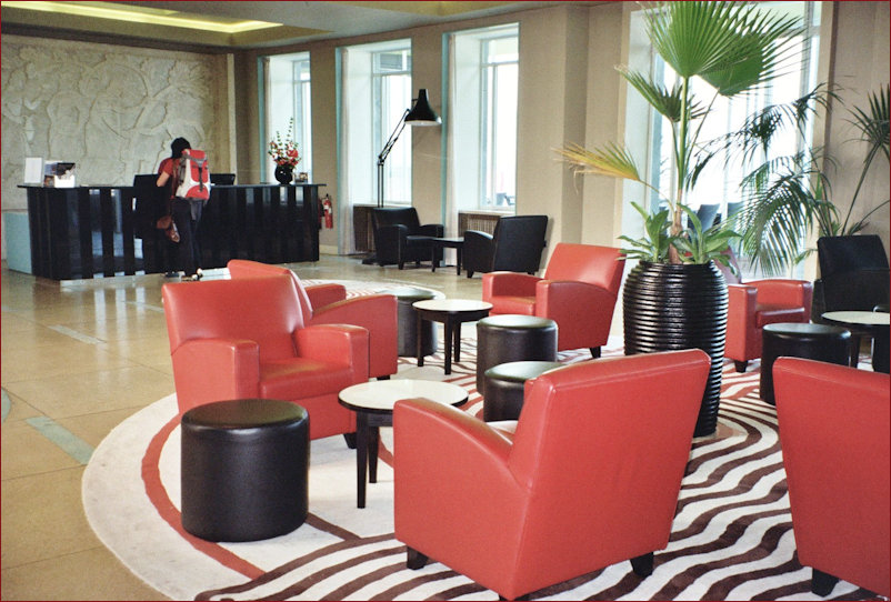 Reception area Midland Hotel presnt day